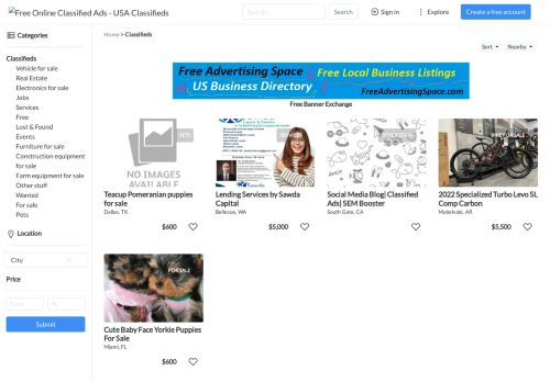 freeonlineclassifiedads.com
